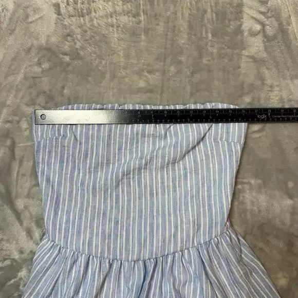 Urban Outfitters Kimchi Blue & White Medium Strapless Open-Back Bubble Romper - Picture 7 of 13